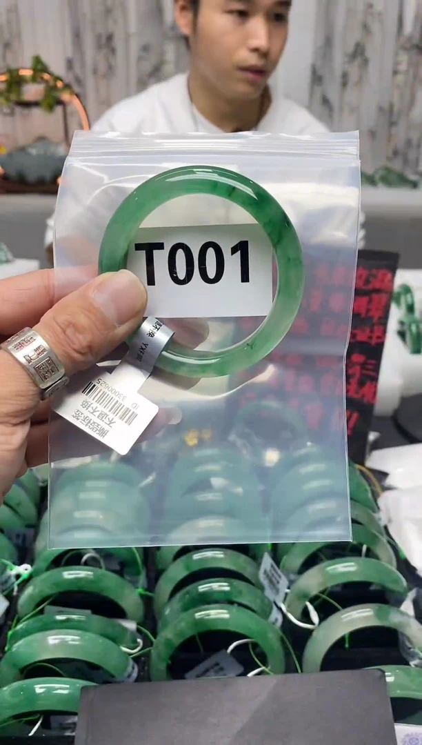 未镶嵌手镯石英质玉（非洲翠）52圈口T001