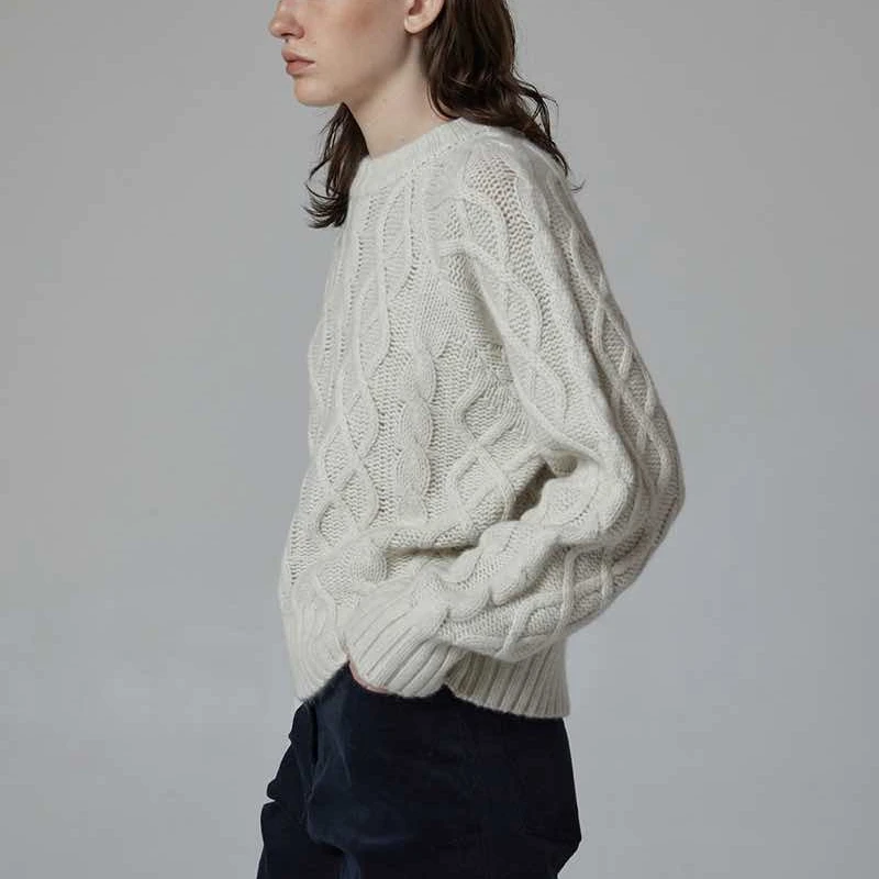 全新未使用  浣熊毛线针织(象牙色) TP027543