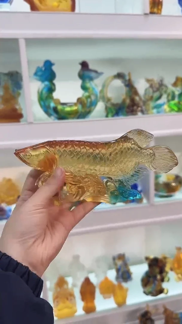 手工艺品琉璃金龙鱼