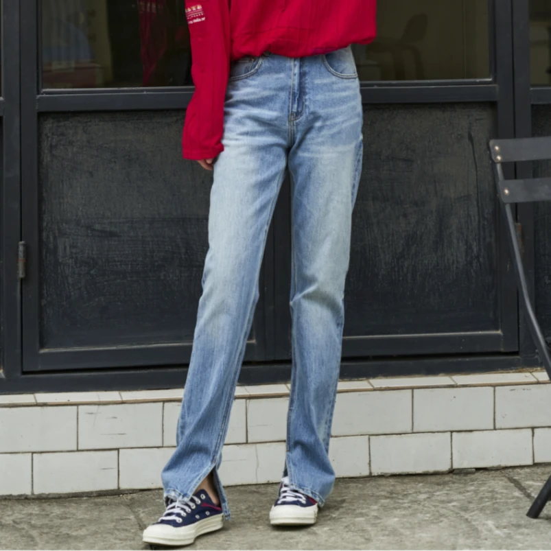 NO退NO换【FELOCCA】显瘦破洞时尚修身牛仔裤 CC1173-1