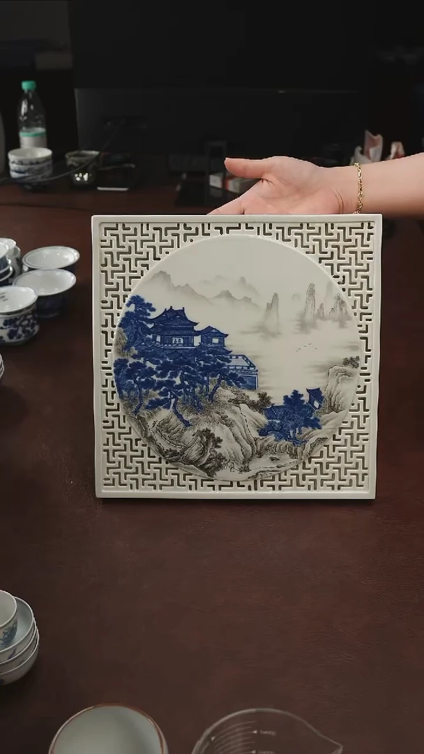 景德镇瓷器，青花瓷手绘茶具~