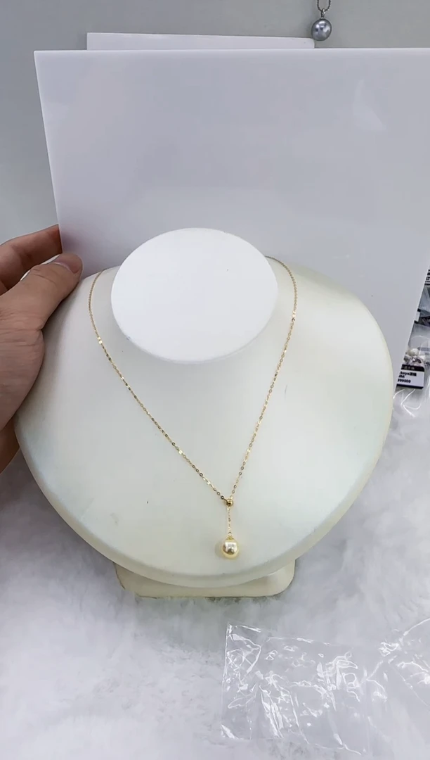 18K金镶嵌海水珍珠DA珍珠Y链7-8 y163