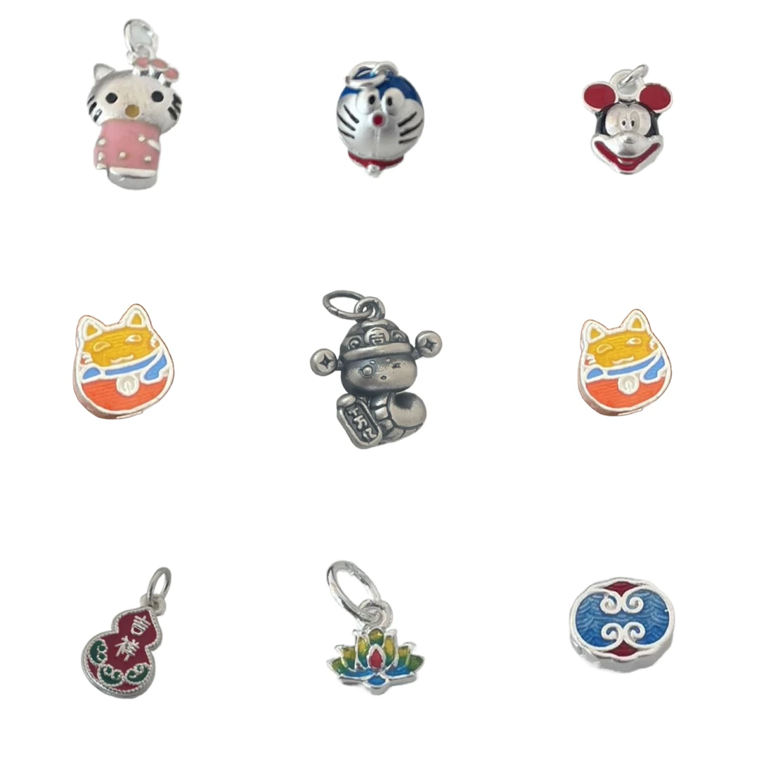 足银银制品 【直播间专属】足银银饰配件时尚个性复古做旧DIY银饰