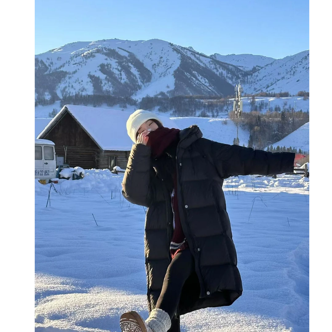 【刘少专属】8.0升级轻盈泡芙90白鹅绒大被子时尚百搭长款羽绒服