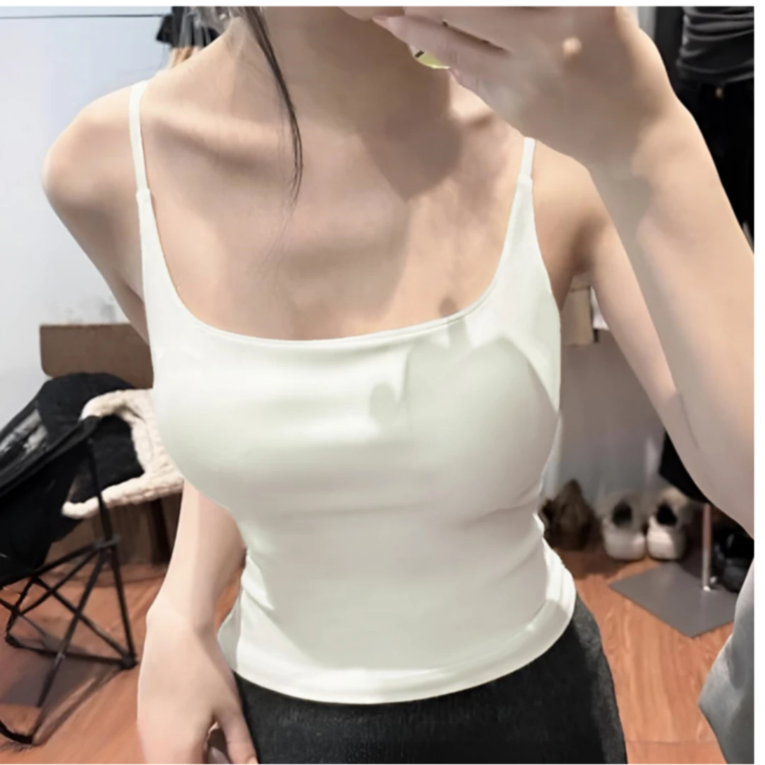 【高品质乳胶胸垫】夏季新款吊带背心内搭女外穿美背内衣带胸垫吊带