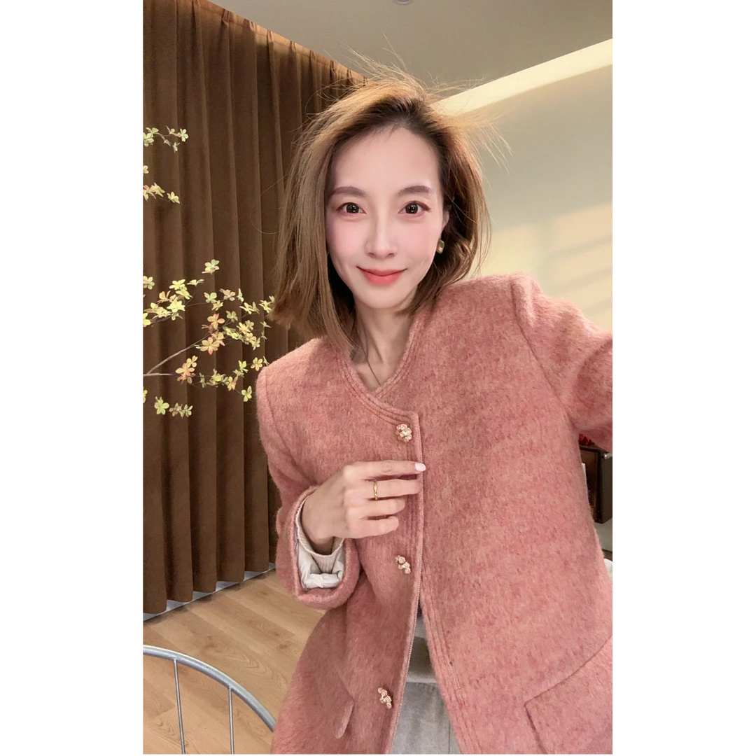 【杨杨定制】肉桂红茶 升级羽绒款小香风轻奢宽松型网红羽绒服外套