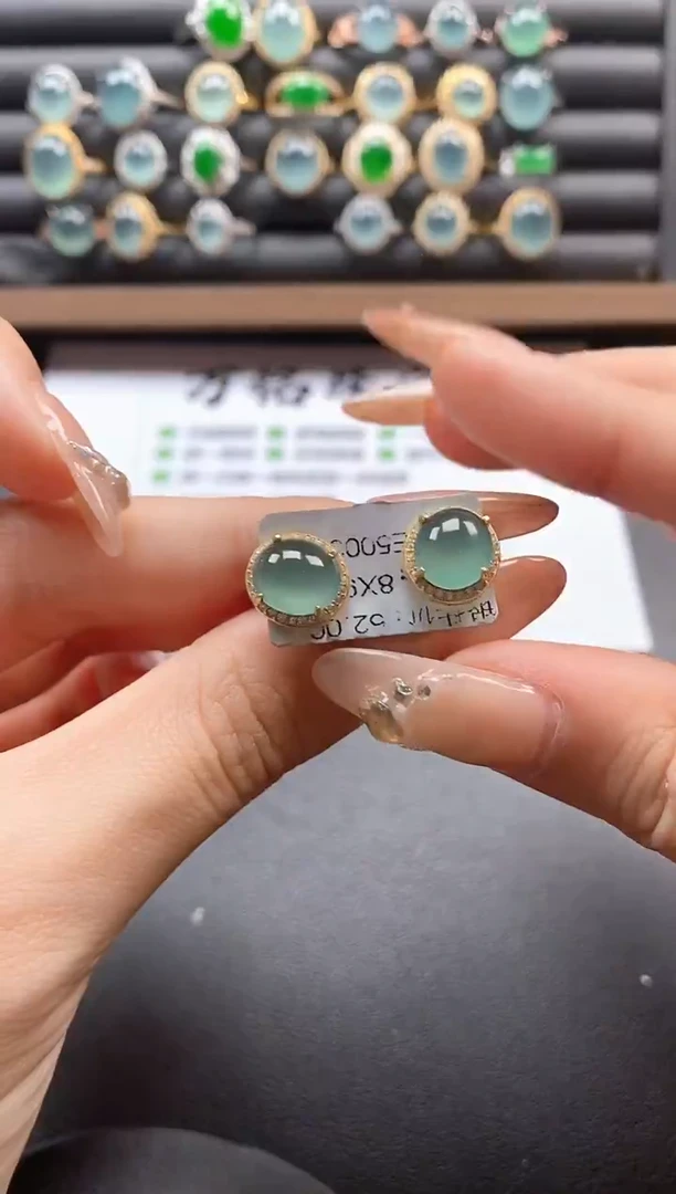 银S925镶嵌戒指翡翠51511