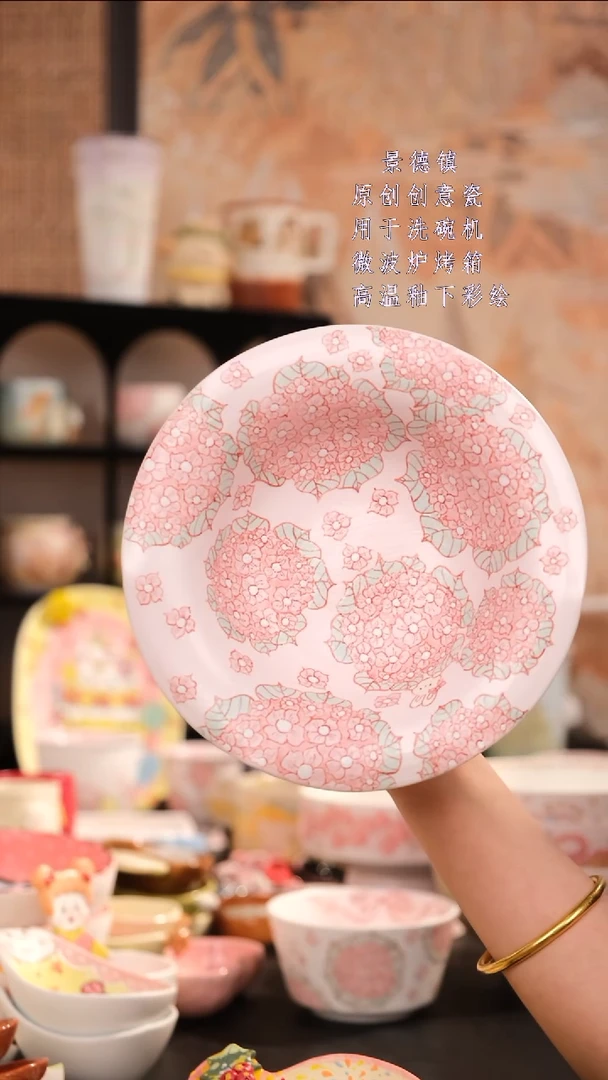 摆件景德镇手工手绘设计师款