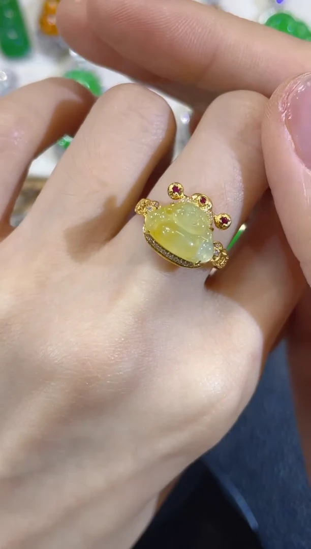 颈饰18K金镶嵌翡翠团购10