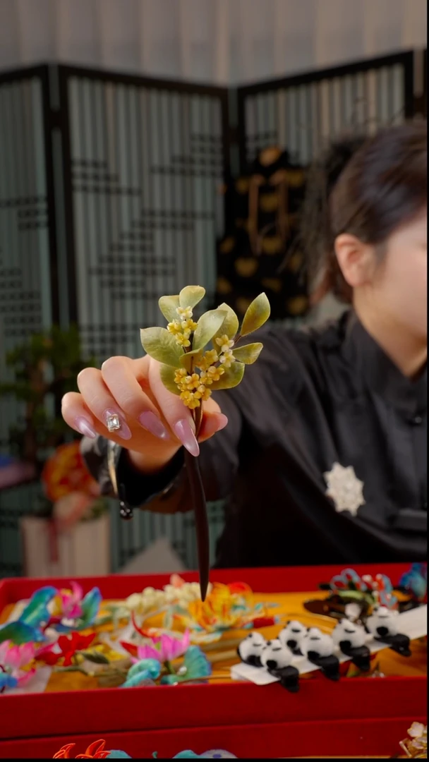 刺绣娅*非遗苏绒花手工饰品