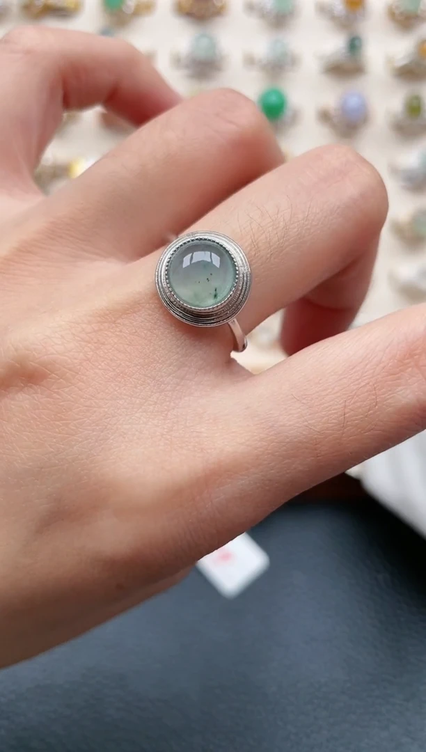 【闪购商品】翡翠戒指银S925镶嵌1111