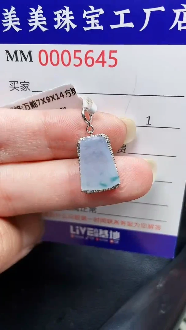 颈饰银S925镶嵌翡翠5645
