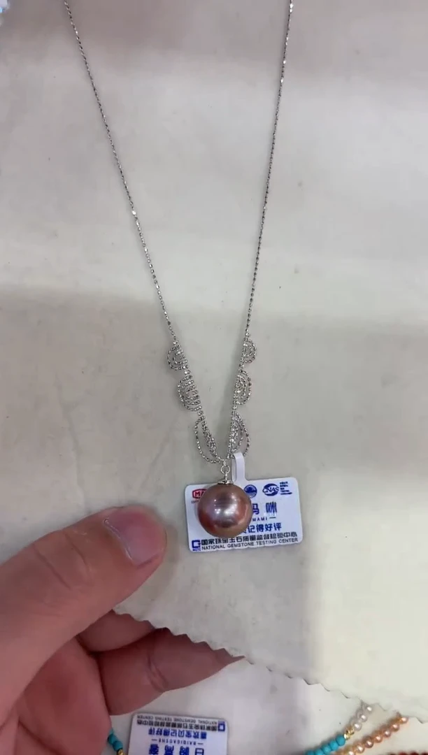 淡水珍珠银S925镶嵌颈饰清货