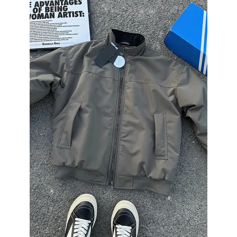 美式教练夹克棉服男款cleanfit秋冬加厚高级感短宽保暖飞行员外套