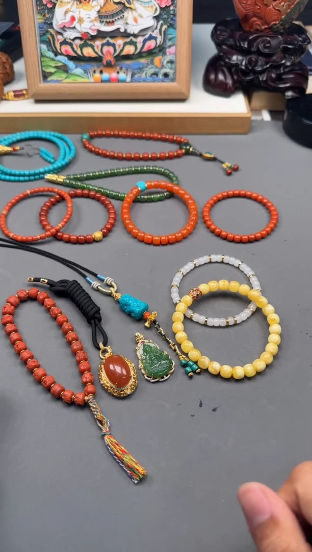 【闪购商品】南红玛瑙手串手串18K金镶嵌手串手串