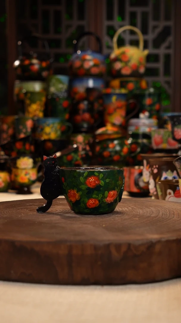 油画 手绘釉下彩