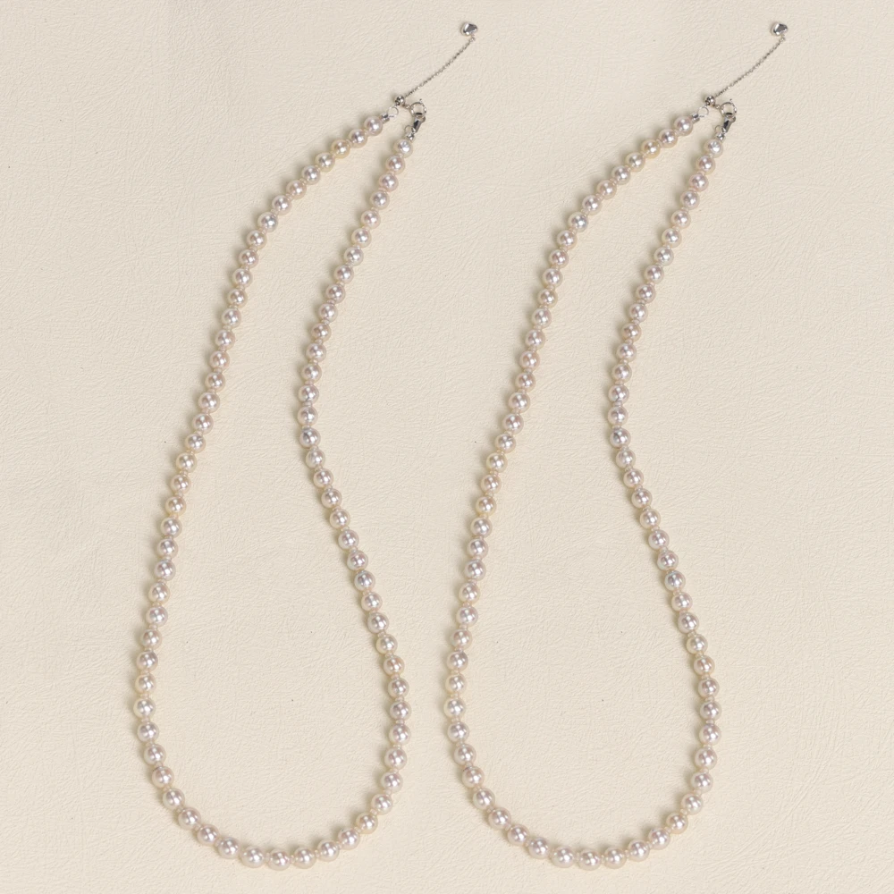 【叭哒不惑】18K金5-5.5mmakoya海水越物珍珠项链44+3cm 多样性发一