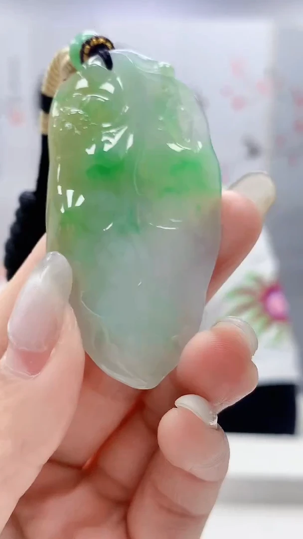 定制翡翠未镶嵌4898lr- 毛货挂件41