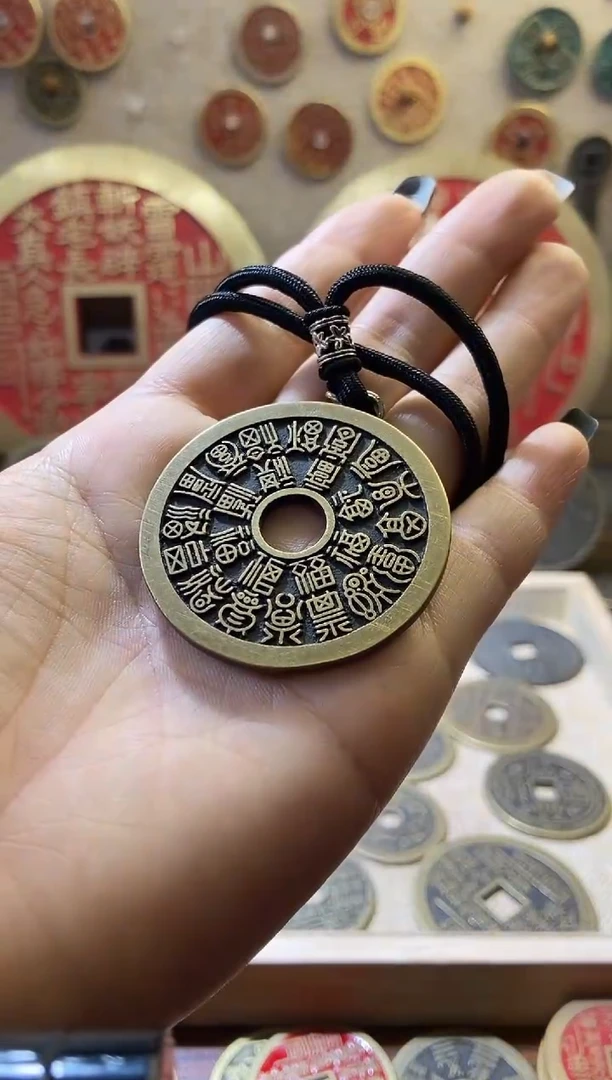 铜二十四福寿现代翻砂铜工艺品+脖挂1条