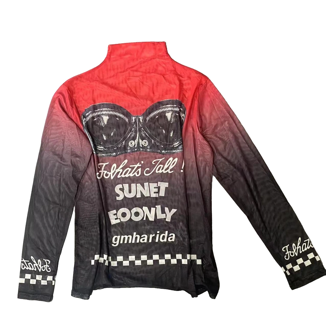 1719（飞儿同款）打底衫网纱长袖春秋