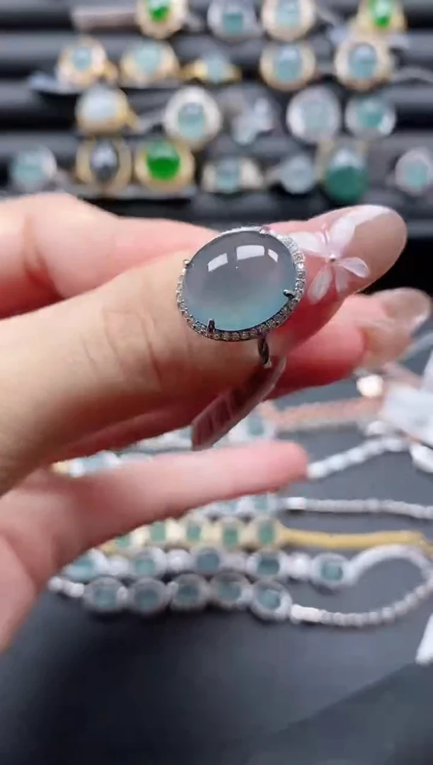 【闪购商品】翡翠戒指银S925镶嵌1111