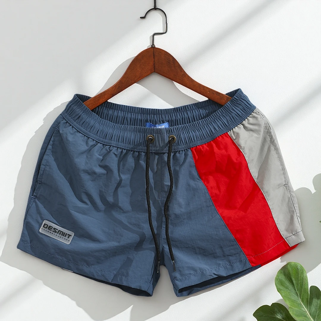 男士运动三分裤夏季透气薄款短裤跑步健身宽松速干美式复古沙滩裤