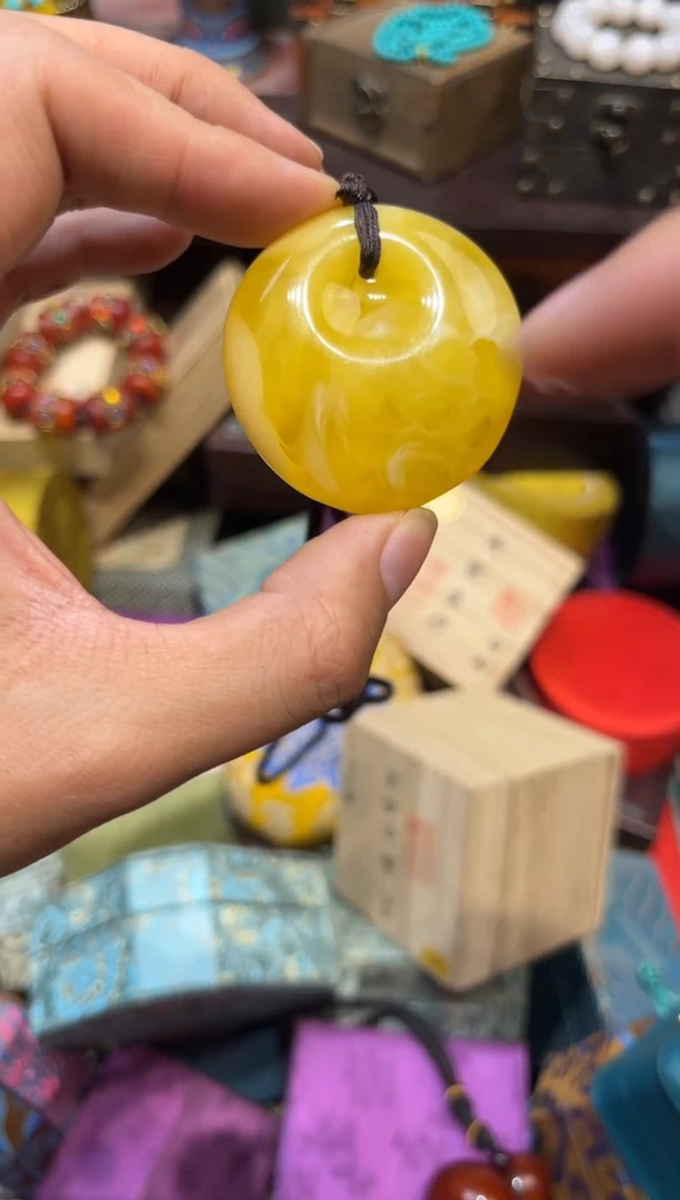 未镶嵌蜜蜡裸石Q刘哥高端专属精品45