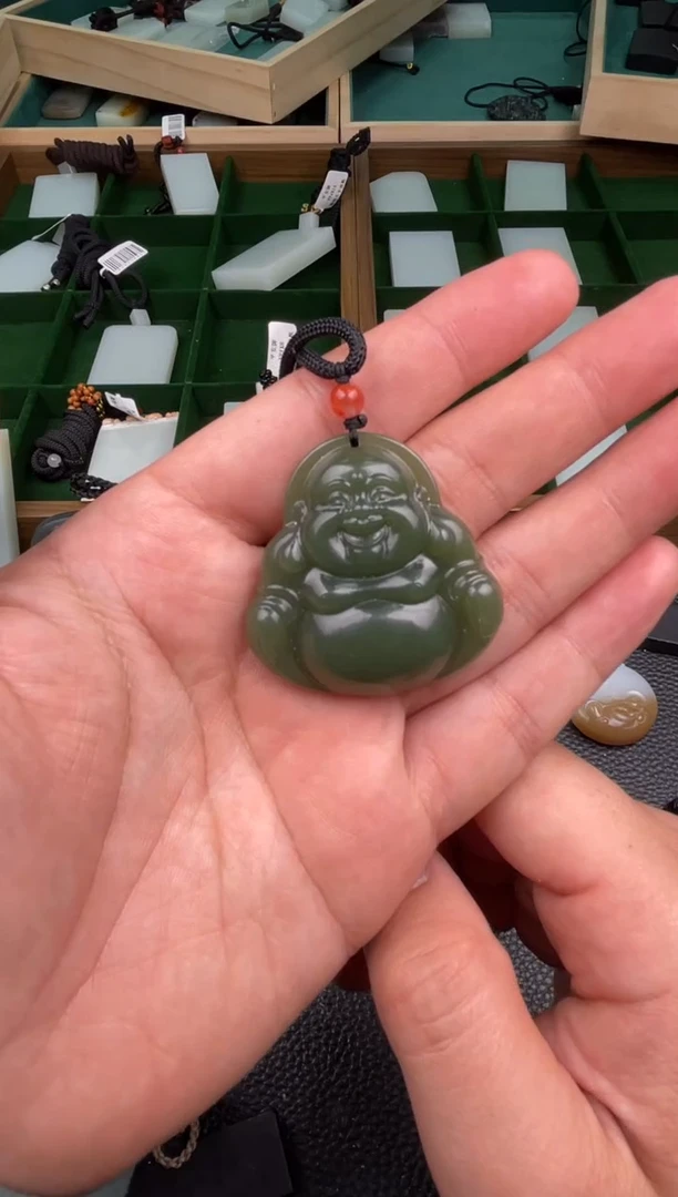 定制和田玉一***猫精品挂件