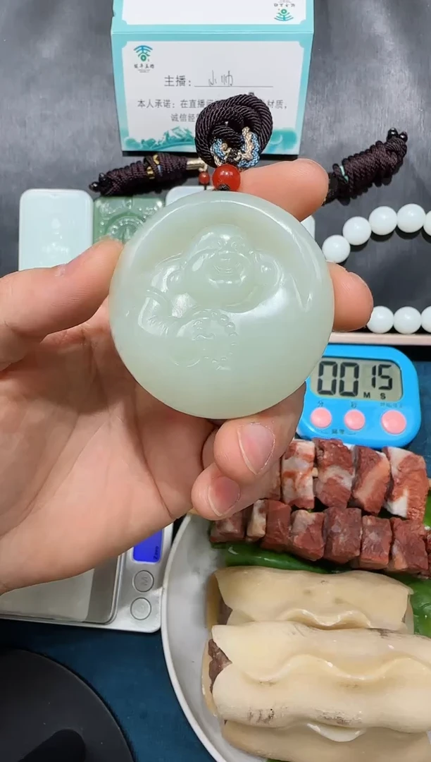 颈饰未镶嵌和田玉福*哥吊坠