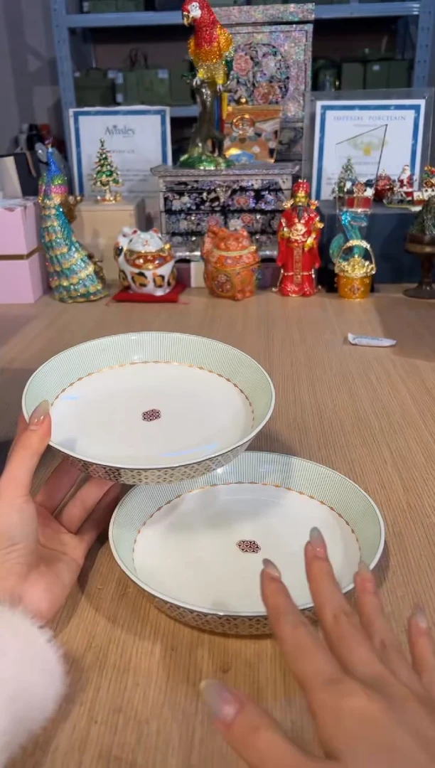 【闪购商品】杯204歌剧院反口17.5汤盘（绿）