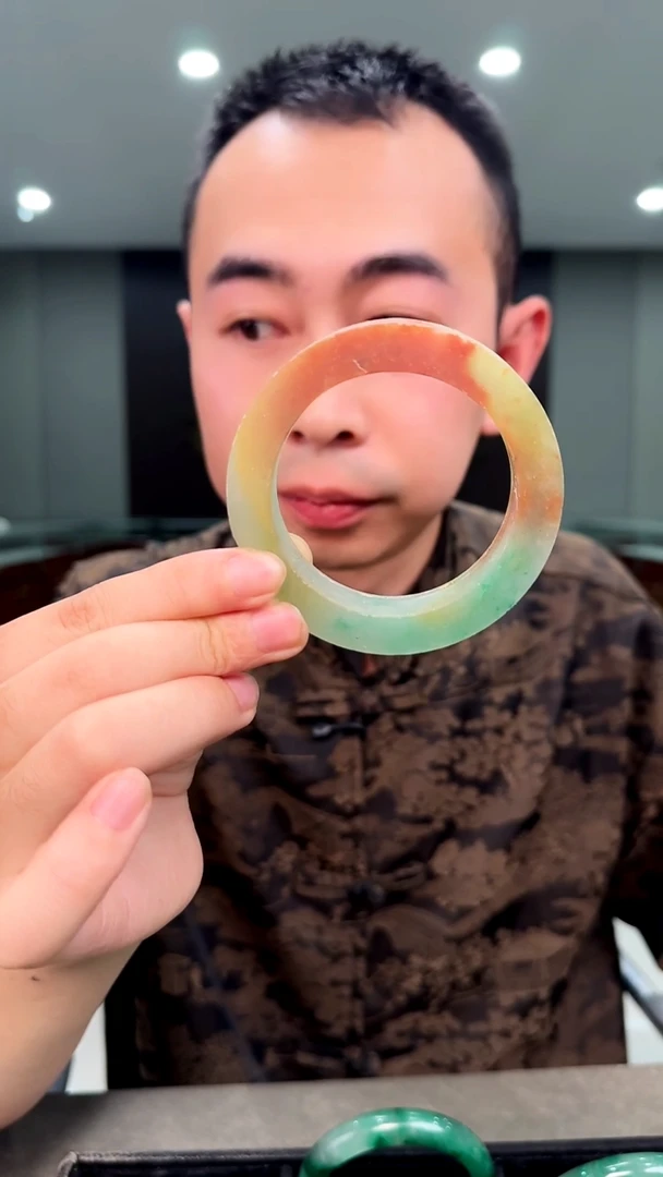 未镶嵌手镯石英质玉三色毛圈定制58＋