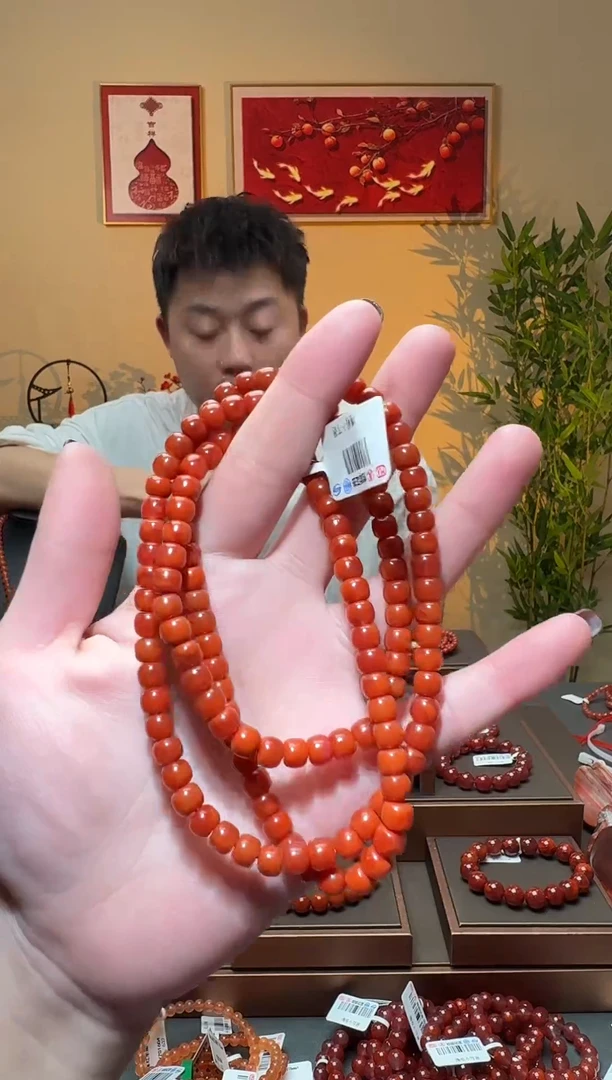 【闪购商品】南红玛瑙手链未镶嵌一条约6mm 多样性发货