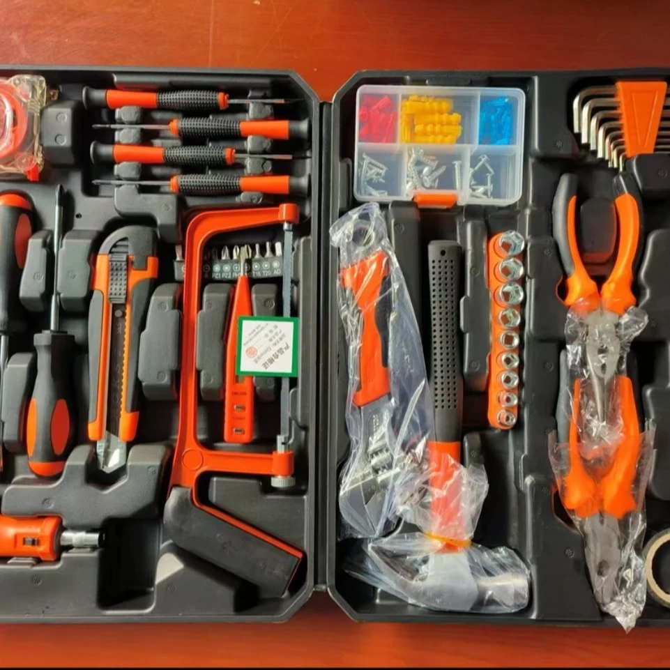 【补贴专属】家用工具箱套装全套螺丝刀套筒扳手维修工具 随机颜色