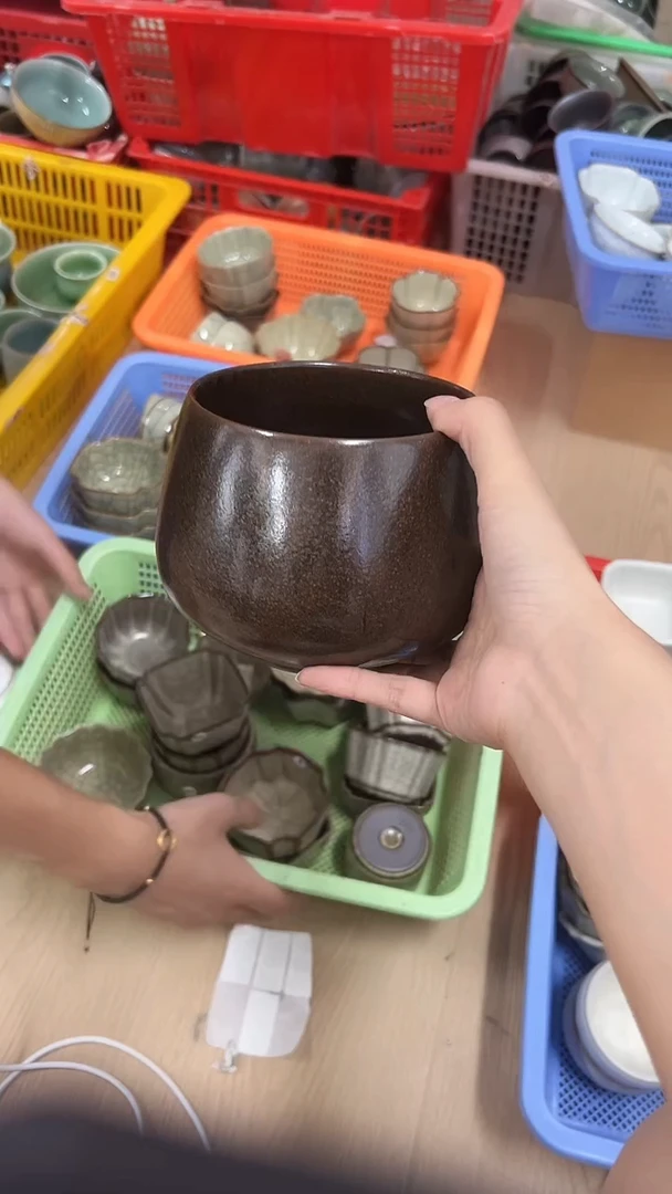 龙泉云间青瓷小米茶器