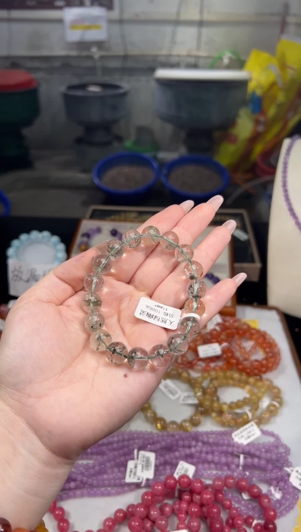 未镶嵌手串水晶绿幽灵11+多样性发其一-LY112-11