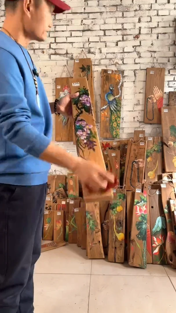 吊坠桃核175号门板画