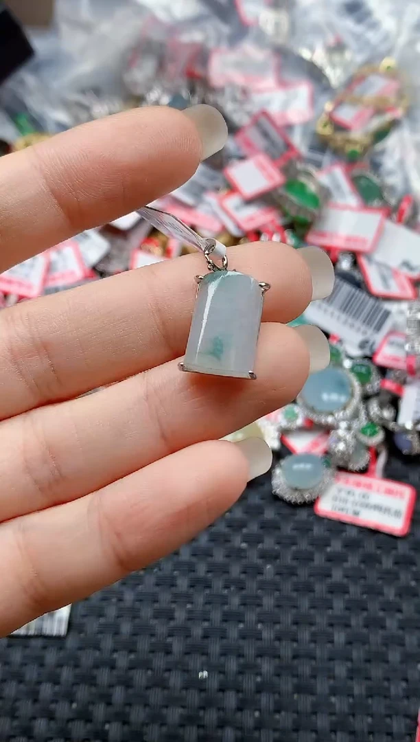 银S925镶嵌戒指翡翠天然A货缅甸翡翠