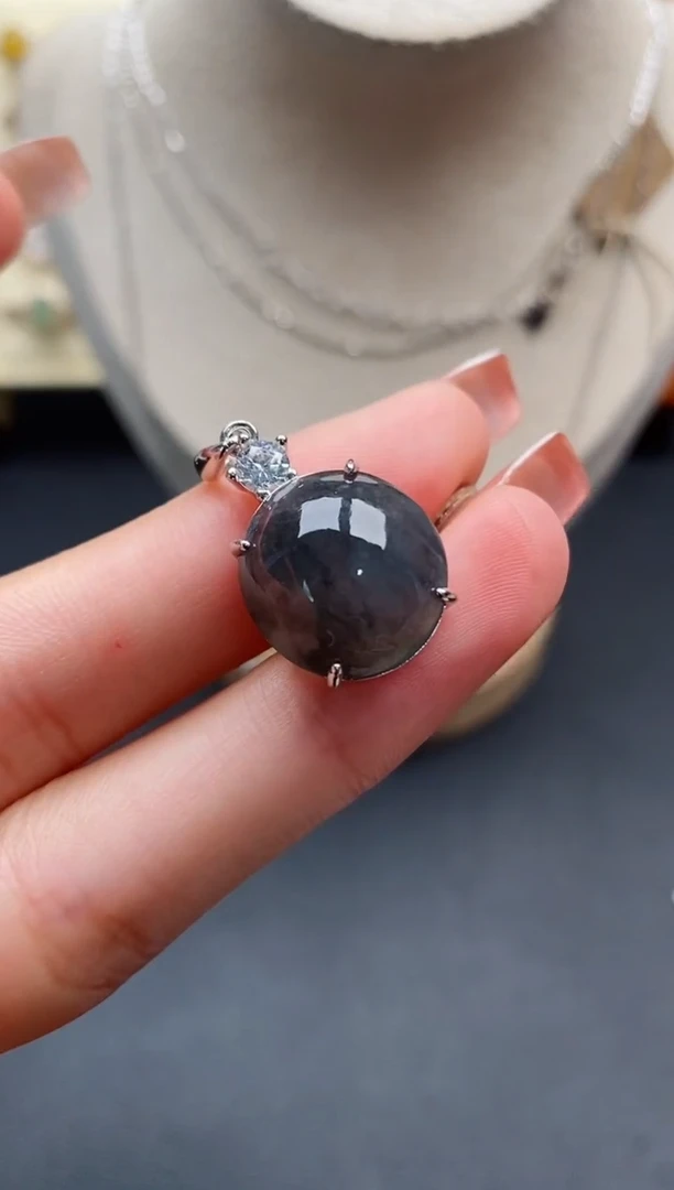 银S925镶嵌戒指翡翠22222+7