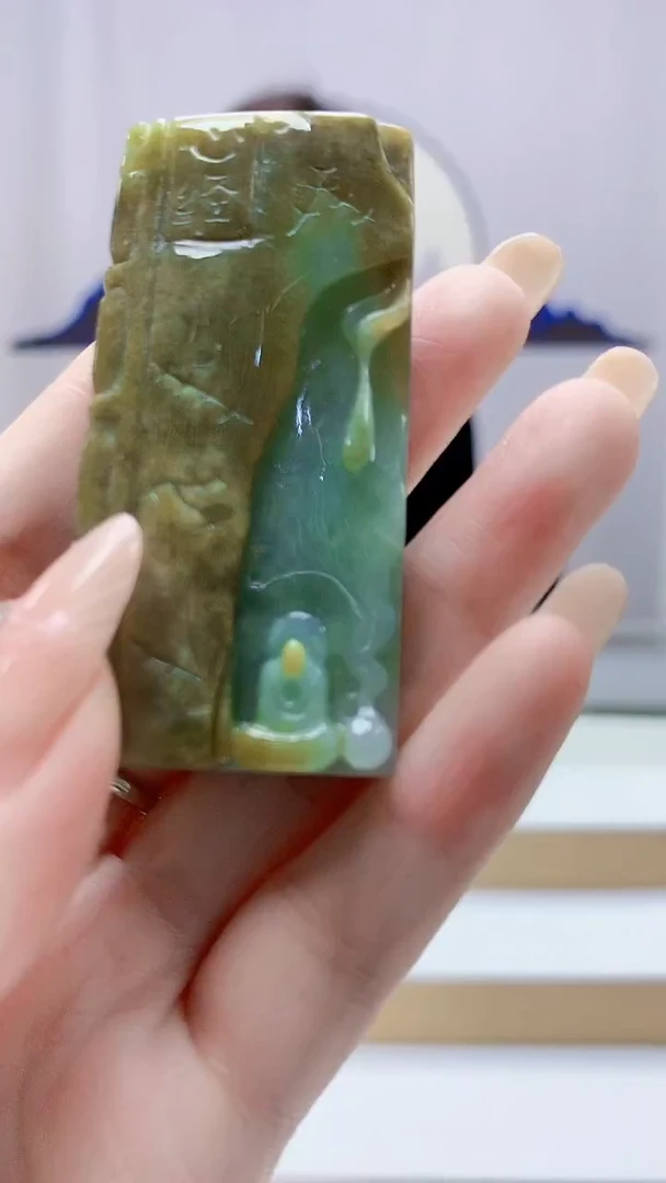 未镶嵌定制翡翠4829DD-毛货挂件122