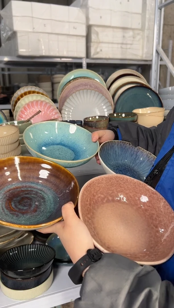 陶瓷外贸尾货瑕疵满20包邮X4  菜碗组合