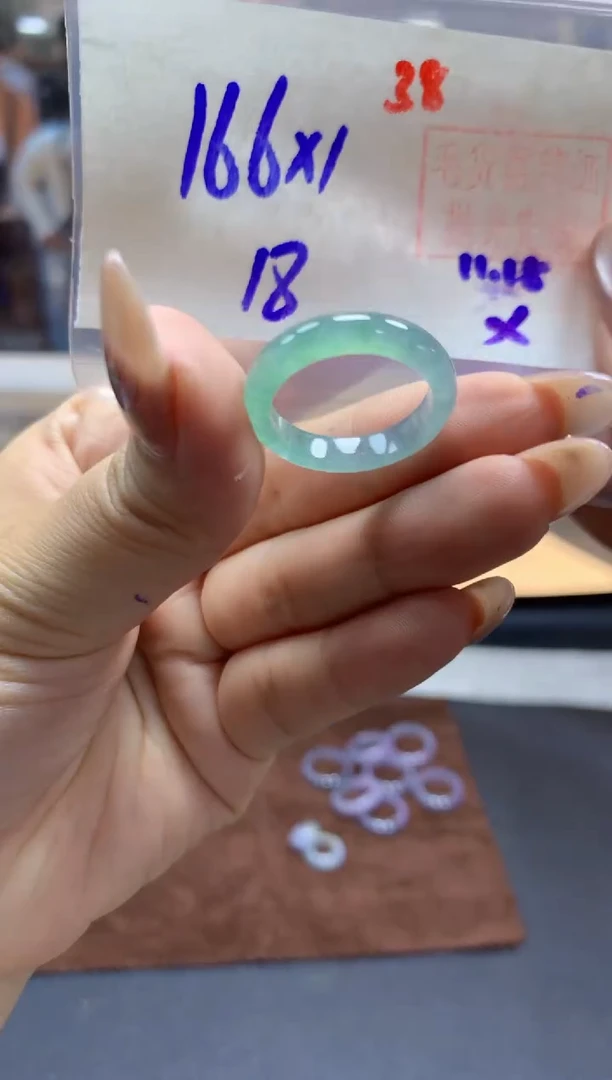未镶嵌定制翡翠戒圈#166元-毛货需精细抛光