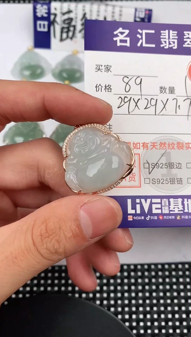 翡翠银S925镶嵌颈饰·