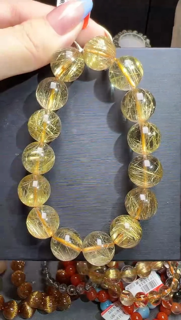 水晶手串未镶嵌Q钛晶手串14m+ JP38944