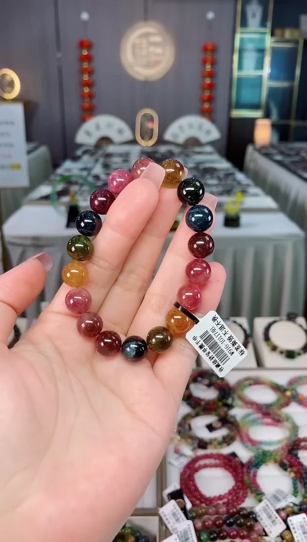 未镶嵌老矿碧玺单圈手串10mm+碧玺hon多样性发货一条