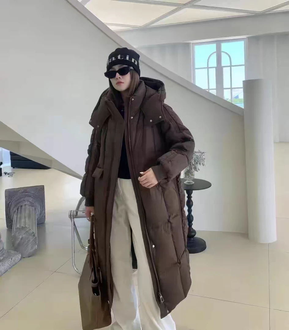222款 年货厚款百搭带帽女款加厚秋冬保暖冬季长款