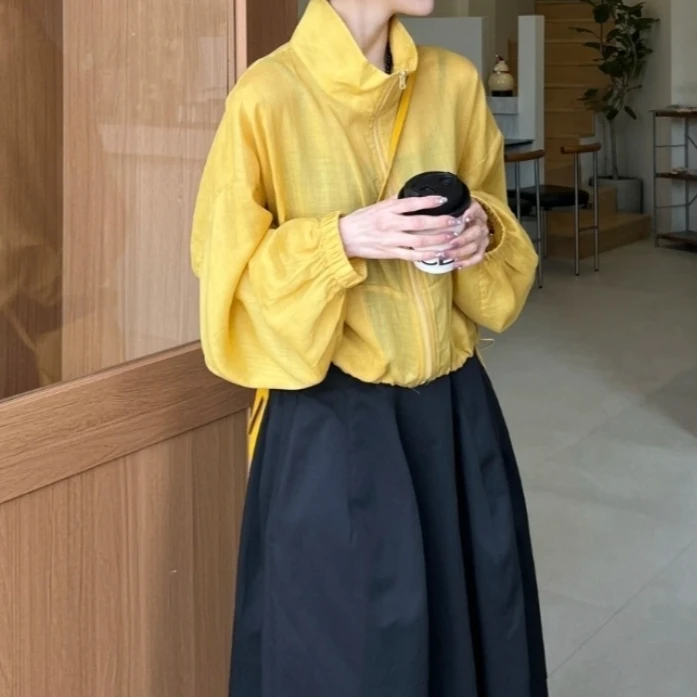 防晒衣休闲百搭夏季薄款连帽宽松上衣短款时尚透气轻薄韩版防晒服