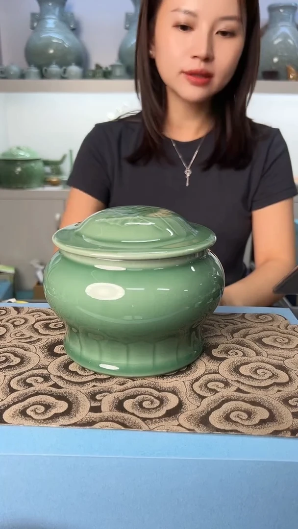 龙泉云间青瓷小米茶器