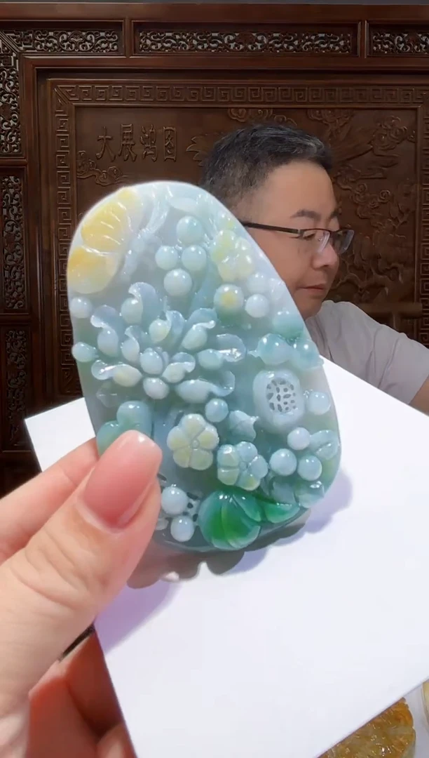 未镶嵌定制翡翠13/0924/C/发其一件/花