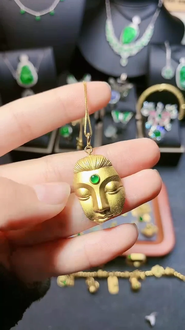 【闪购商品】翡翠吊坠(赠链)银S925镶嵌吊坠