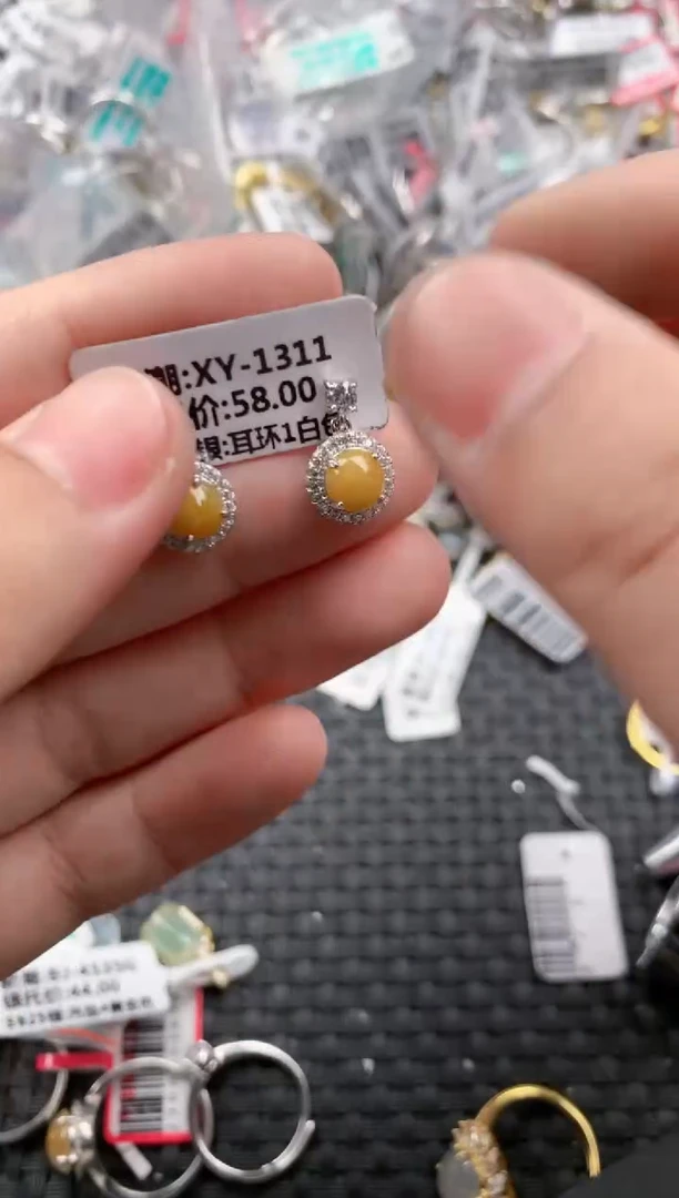 银S925镶嵌戒指翡翠1010    2